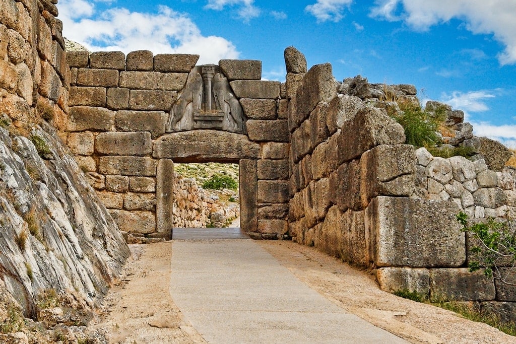 O sítio arqueológico de Micenas