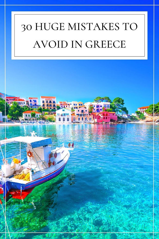 Coisas a não fazer na Grécia